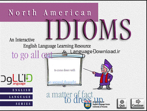 X دانلود نرم افزار آموزش و تقویت اصطلاحات North American Idioms
