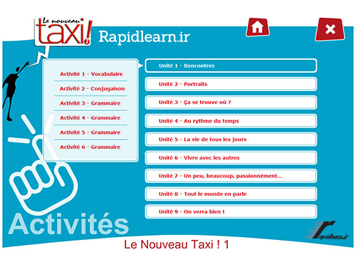 نرم افزار آموزش فرانسه تاکسی
